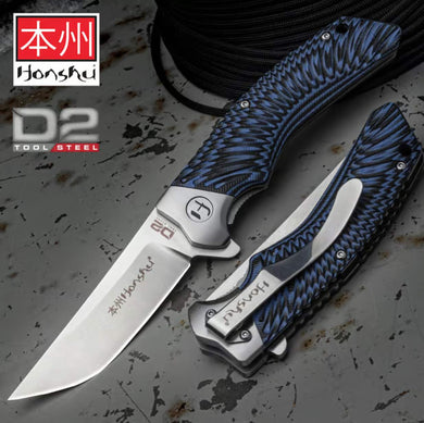 United | Honshu Sekyuriti Pocket Knife | Black And Blue | Zakmes