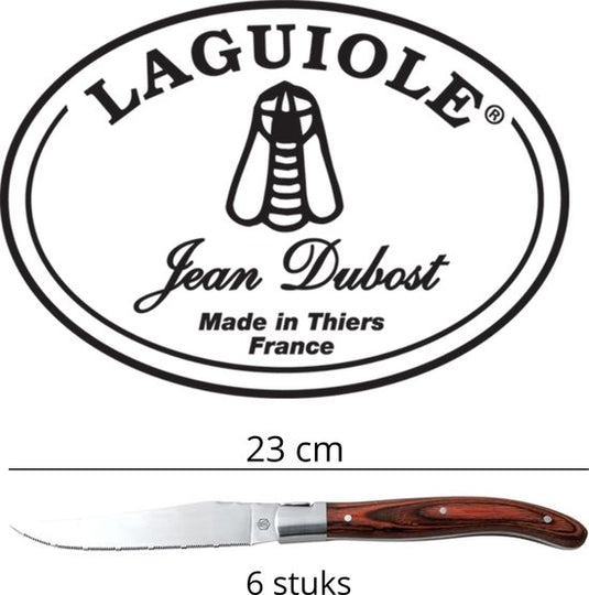 Laguiole - 6 Steak messen in houten geschenk verpakking